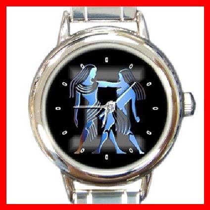 Zodiac Gemini Round Italian Charm Wrist Watch 179