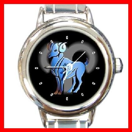 Zodiac Aries Round Italian Charm Wrist Watch 186