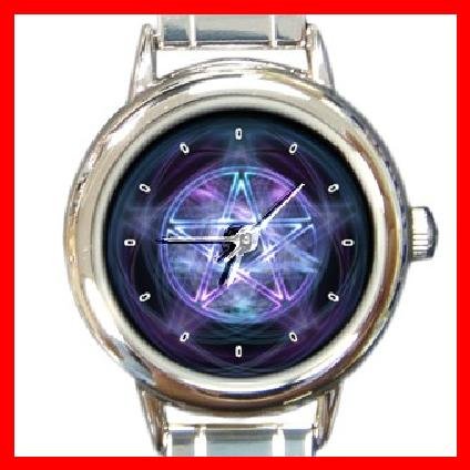 Pentagram Round Italian Charm Wrist Watch 193