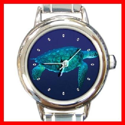 Sea Turtle Round Italian Charm Wrist Watch 194