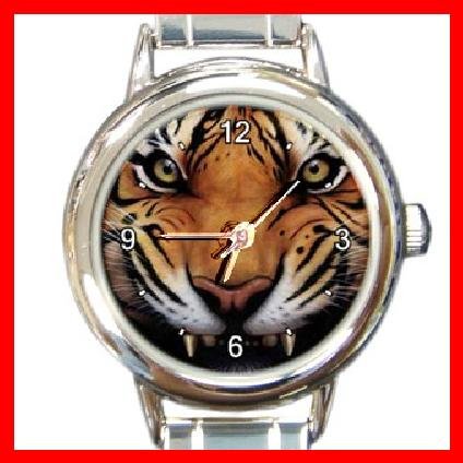 Tiger Growl Round Italian Charm Wrist Watch 197