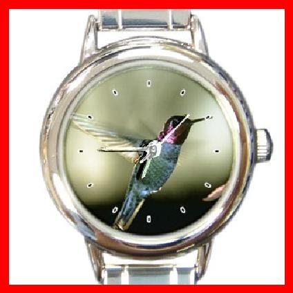 Humming Bird Animal Round Italian Charm Wrist Watch 203