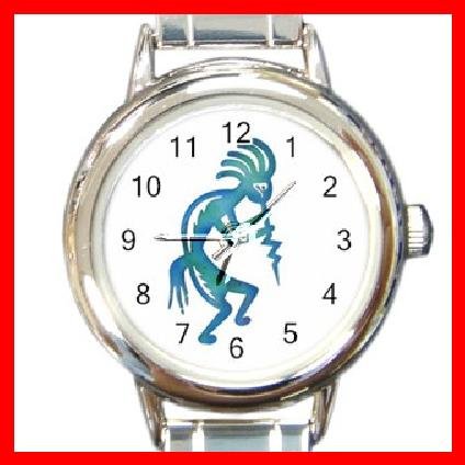 Kokopelli Kokopele Love Round Italian Charm Wrist Watch 213