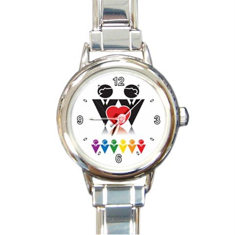 GAY PRIDE Sign SYMBOL Round Italian Charm Wrist Watch 222