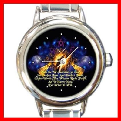 The Wiccan Rede Round Italian Charm Wrist Watch 254