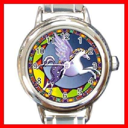 Unicorn Pegasus Myth Round Italian Charm Wrist Watch 267