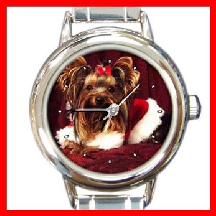 Yorkie Terrier Queen Animal Round Italian Charm Wrist Watch 277