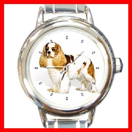 CAVALIER KING CHARLES SPANIEL DOG Pet Animal Round Italian Charm Wrist Watch 281