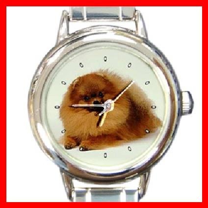 Cute POMERANIAN DOG Pet Round Italian Charm Wrist Watch 287