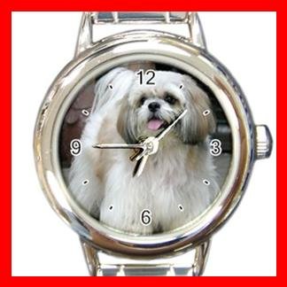 Shih Tzu DOG Pet Animal Round Italian Charm Wrist Watch 292