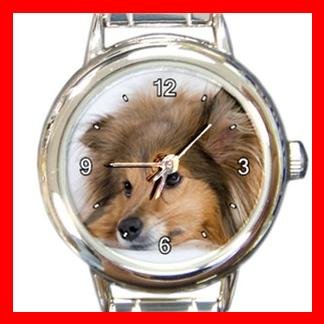 Shetland Sheepdog DOG Pet Animal Round Italian Charm Wrist Watch 295