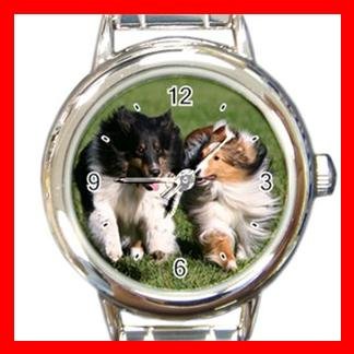 Shetland Sheepdog Friendship DOG Pet Animal Round Italian Charm Wrist Watch 297