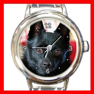 Schipperke DOG Pet Animal Round Italian Charm Wrist Watch 301