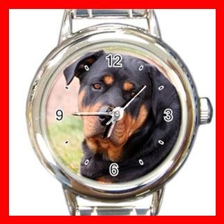 Rottweiler Puppy DOG Pet Animal Round Italian Charm Wrist Watch 307