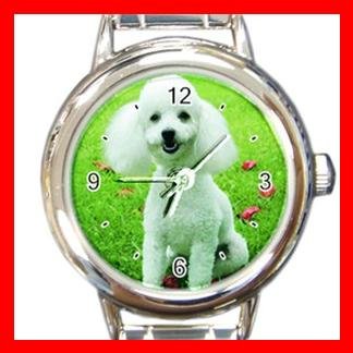 Poodle DOG Pet Animal Round Italian Charm Wrist Watch 311