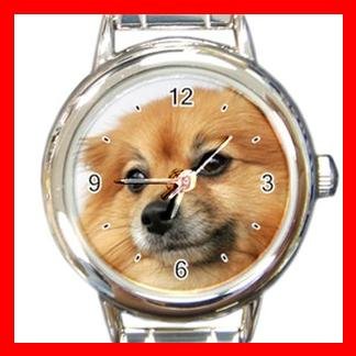 Pomeranian DOG Pet Animal Round Italian Charm Wrist Watch 315