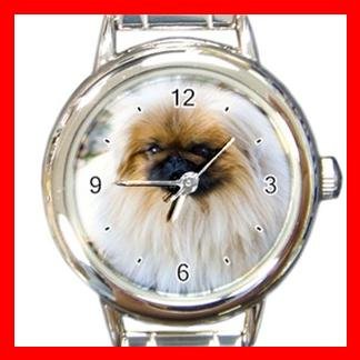 Pekingese DOG Pet Animal Round Italian Charm Wrist Watch 317
