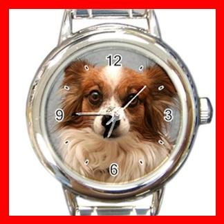 Papillon DOG Pet Animal Round Italian Charm Wrist Watch 318