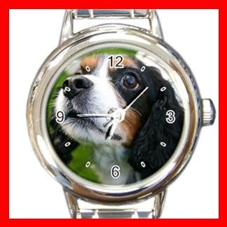 King Charles Spaniel DOG Pet Animal Round Italian Charm Wrist Watch 331