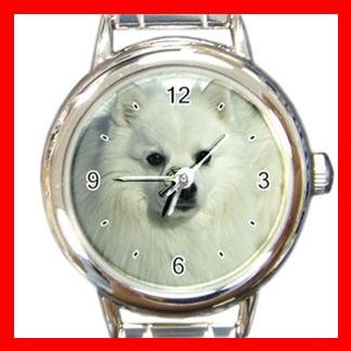 Japanese Spitz DOG Pet Animal Round Italian Charm Wrist Watch 334