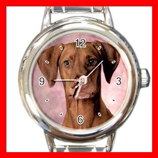 Hungarian Vizsla DOG Pet Animal Round Italian Charm Wrist Watch 341