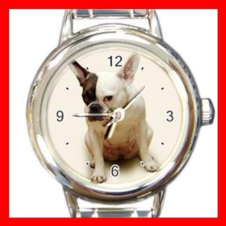 French Bulldog DOG Pet Round Italian Charm Wrist Watch 352