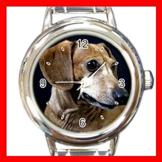 Dachshund Dog Pet Animal Round Italian Charm Wrist Watch 359