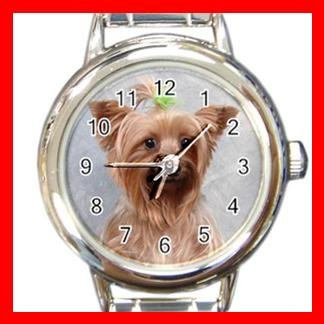 Cairn Terrier Dog Pet Animal Round Italian Charm Wrist Watch 363