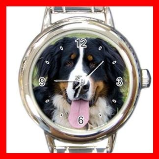 Bernese Mountain Dog Pet Animal Round Italian Charm Wrist Watch 367