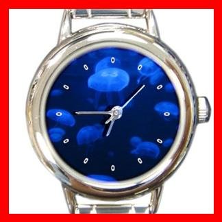 Jelly Fish Sea Round Italian Charm Wrist Watch 382