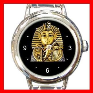 King Tut Tutenkh Egyptian Round Italian Charm Wrist Watch 432