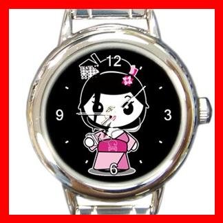 Geisha Geiko Janapese Art Round Italian Charm Wrist Watch 434