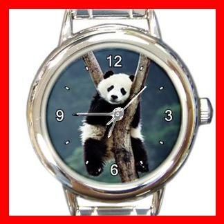 Panda Sleep Cute Animal Fun Round Italian Charm Wrist Watch 437