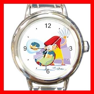 Hair Salon Round Italian Charm Wrist Watch 443