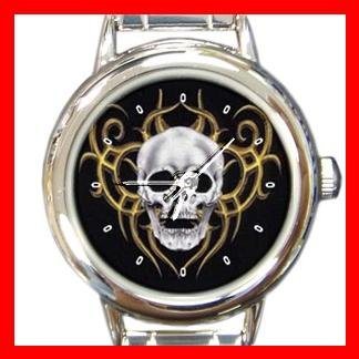 Skulls Skeleton Cool Round Italian Charm Wrist Watch 446