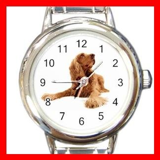 American Cocker Spaniel Dog Pet Round Italian Charm Wrist Watch 469