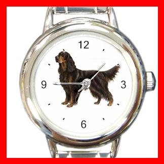 Gordon Setter Dog Pet Round Italian Charm Wrist Watch 470