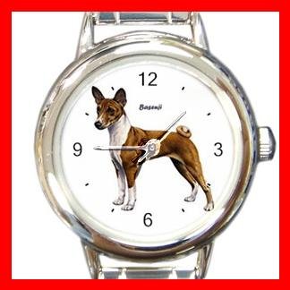 Basenji Dog Pet Round Italian Charm Wrist Watch 472