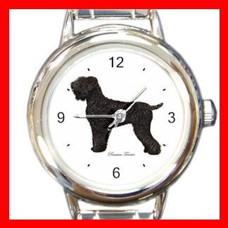Black Russian Terrier Dog Pet Round Italian Charm Wrist Watch 473