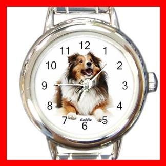 Collie Dog Pet Round Italian Charm Wrist Watch 476