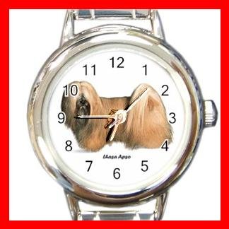 Lhasa Apso Dog Pet Round Italian Charm Wrist Watch 481