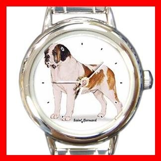 Saint Bernard Dog Pet Round Italian Charm Wrist Watch 485