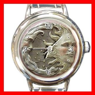 SUN AND MOON Universe Space Round Italian Charm Wrist Watch 496