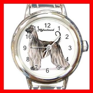 Afghan Hound Dog Pet Round Italian Charm Wrist Watch 499