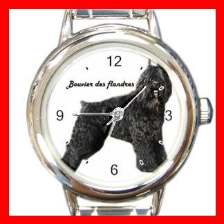 Bouvier Des Flandres Dog Pet Round Italian Charm Wrist Watch 500