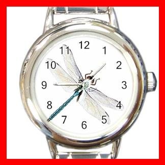 Dragonfly Fly Insect Round Italian Charm Wrist Watch 501