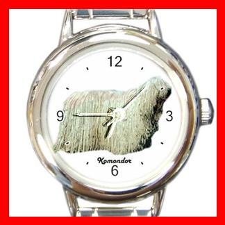 Komondor Dog Animal Pet Round Italian Charm Wrist Watch 502