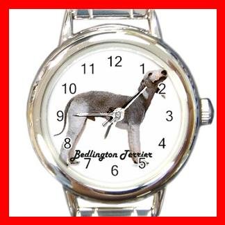 Bedlington Terrier Dog Animal Pet Round Italian Charm Wrist Watch 506