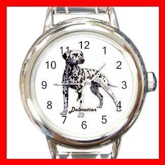 Dalmatian Dog Animal Pet Round Italian Charm Wrist Watch 513