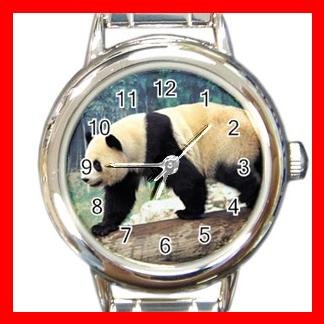 Cute Panda Animal Round Italian Charm Wrist Watch 516